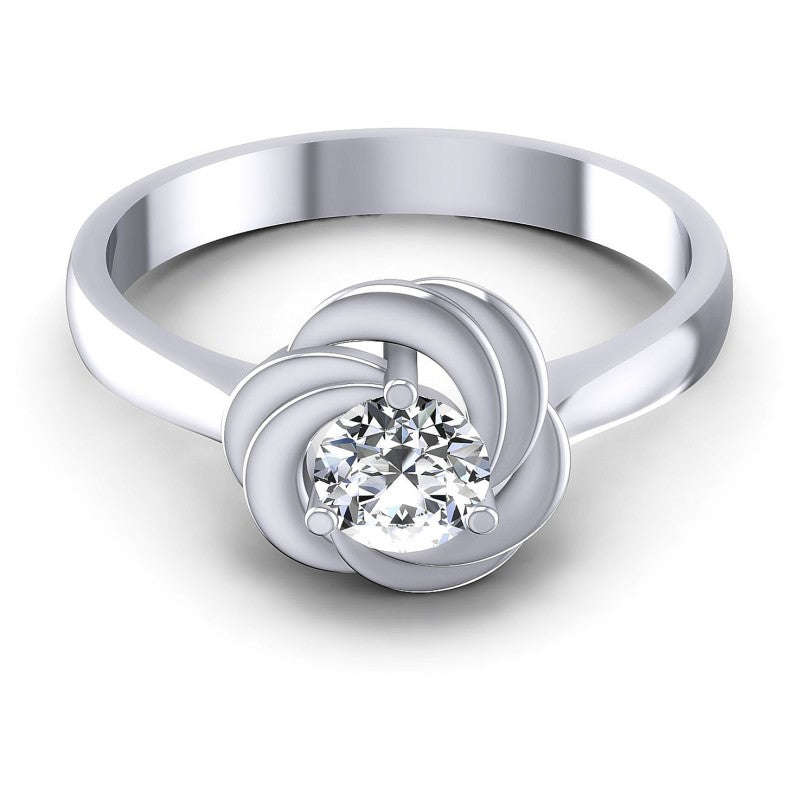 Round Diamonds 0.35CT Solitaire Ring in 14KT Yellow Gold