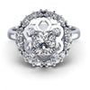 Princess and Round Diamonds 0.85CT Engagement Ring in 14KT Yellow Gold