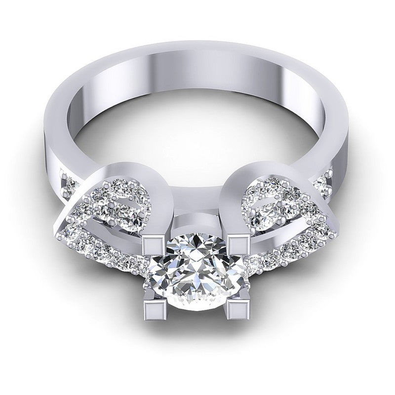 Round Diamonds 0.90CT Engagement Ring in 14KT Yellow Gold