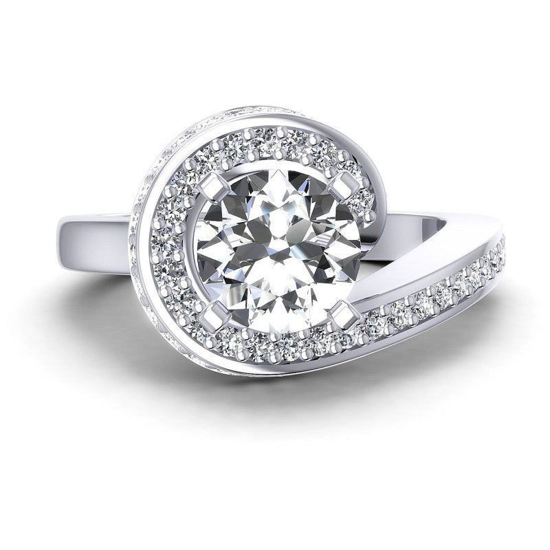 Round Diamonds 0.95CT Engagement Ring in 14KT Yellow Gold