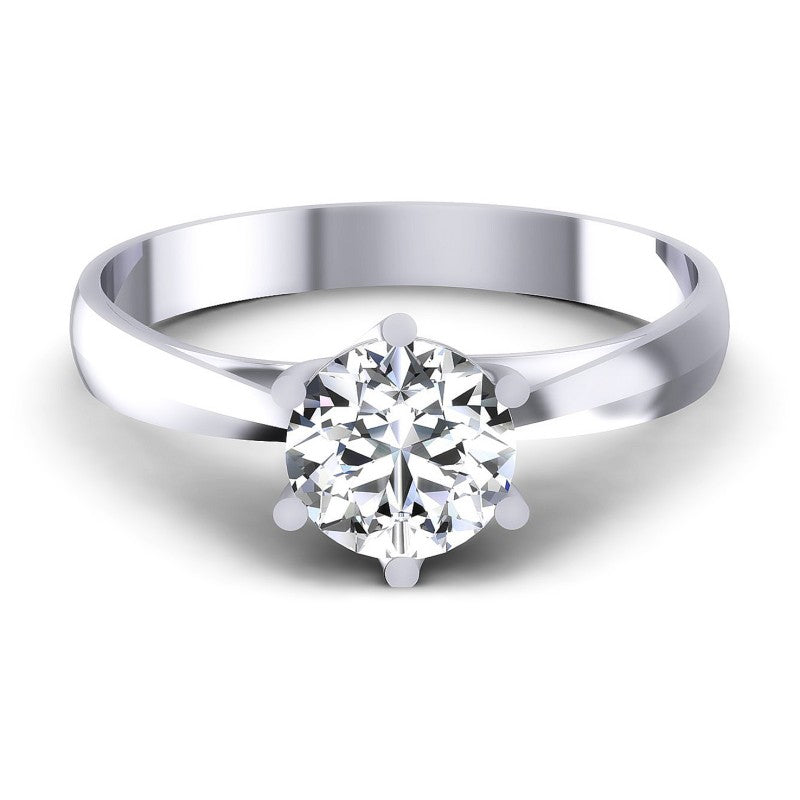 Round Diamonds 0.35CT Solitaire Ring in 14KT Yellow Gold