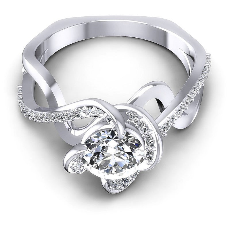 Round Diamonds 0.70CT Engagement Ring in 14KT Yellow Gold