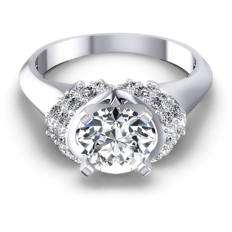 Round Diamonds 0.95CT Engagement Ring in 14KT Yellow Gold