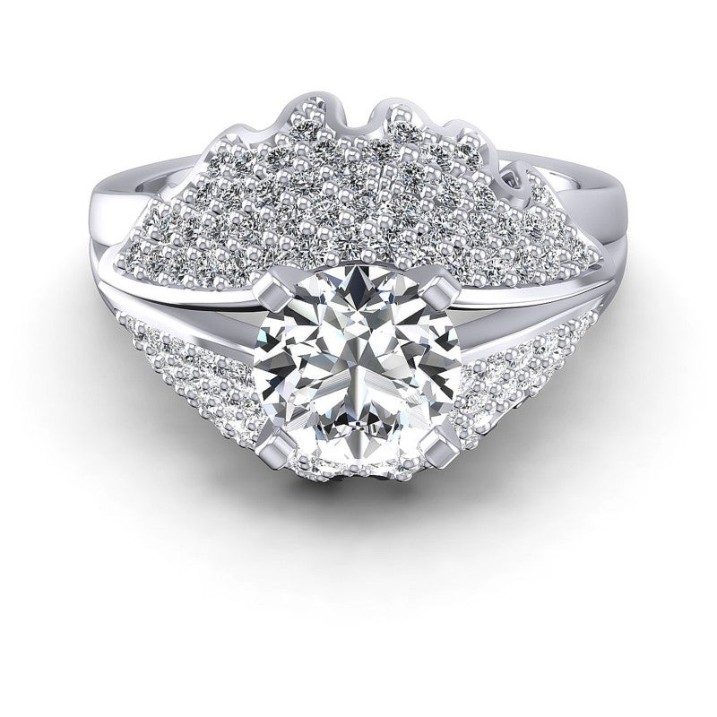 Round Diamonds 1.00CT Engagement Ring in 14KT Yellow Gold