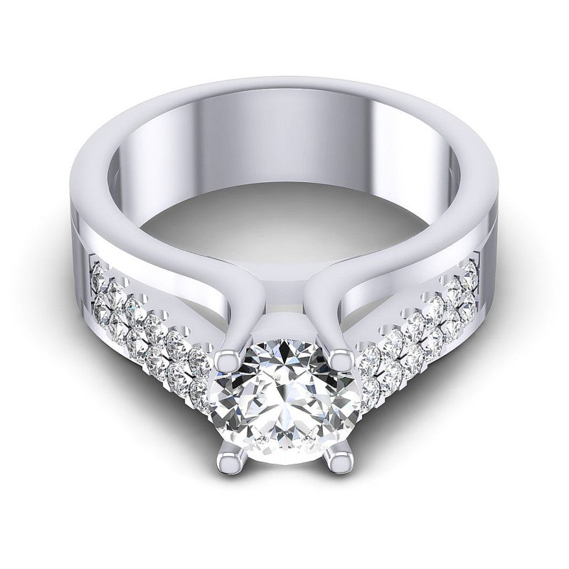 Round Diamonds 0.75CT Engagement Ring in 14KT Yellow Gold