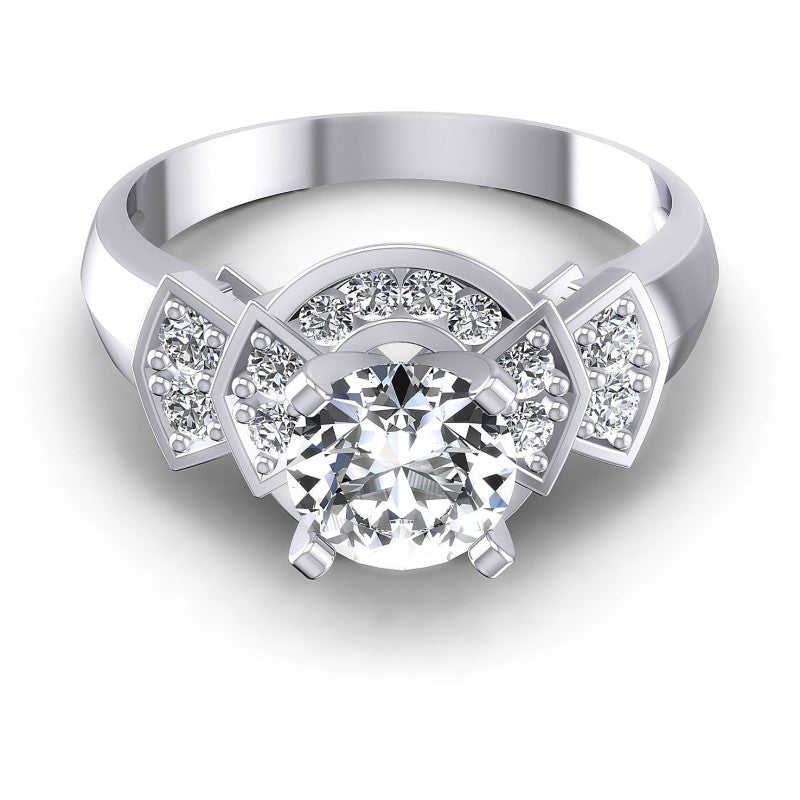 Round Diamonds 0.75CT Engagement Ring in 14KT Yellow Gold