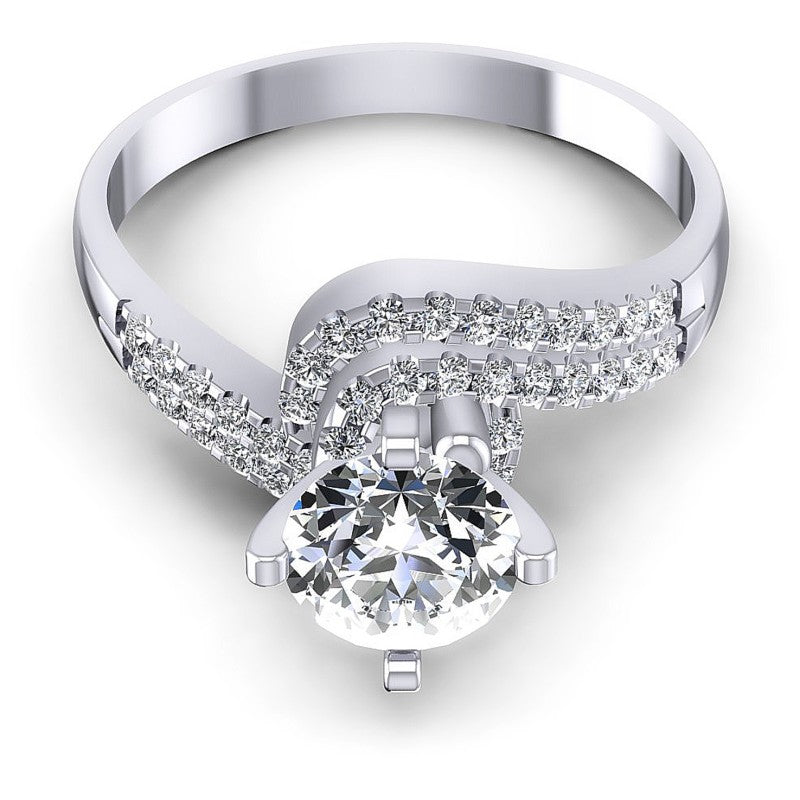 Round Diamonds 0.75CT Engagement Ring in 14KT Yellow Gold