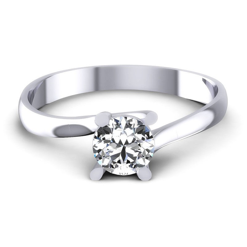 Round Diamonds 0.35CT Solitaire Ring in 14KT Yellow Gold