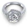 Round Diamonds 1.05CT Halo Ring in 14KT Yellow Gold