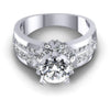 Princess and Round Diamonds 1.95CT Halo Ring in 14KT Yellow Gold