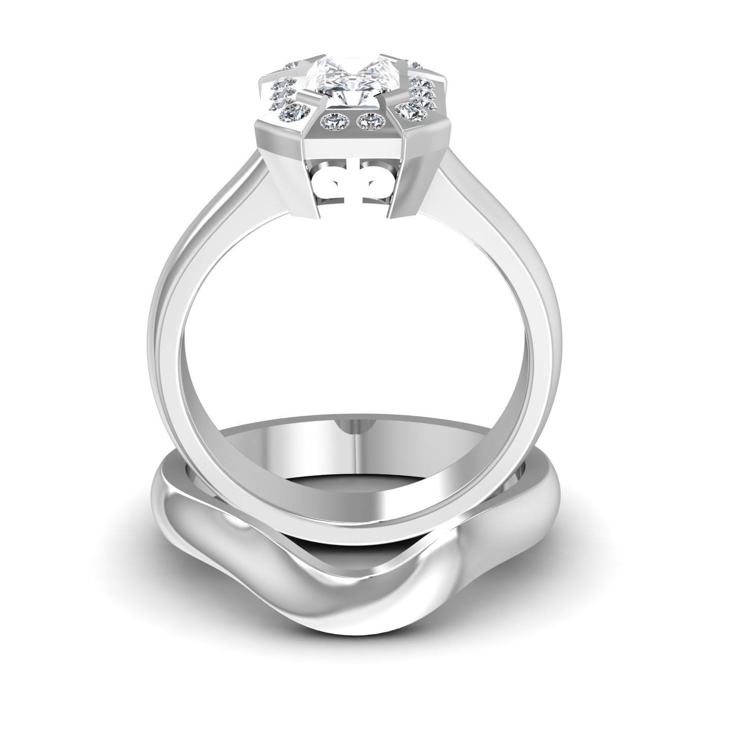 Bridal Sets 0.51-1.66CT Round & Radiant Cut Diamonds