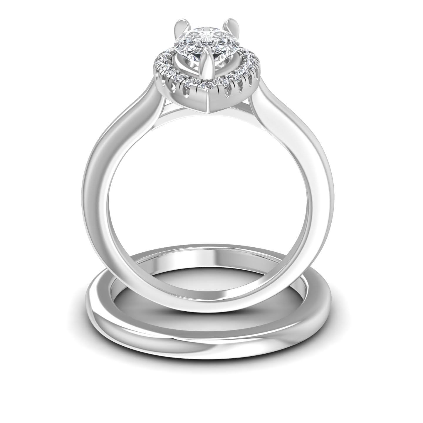 Bridal Sets 0.55-1.70CT Round & Pear Cut Diamonds