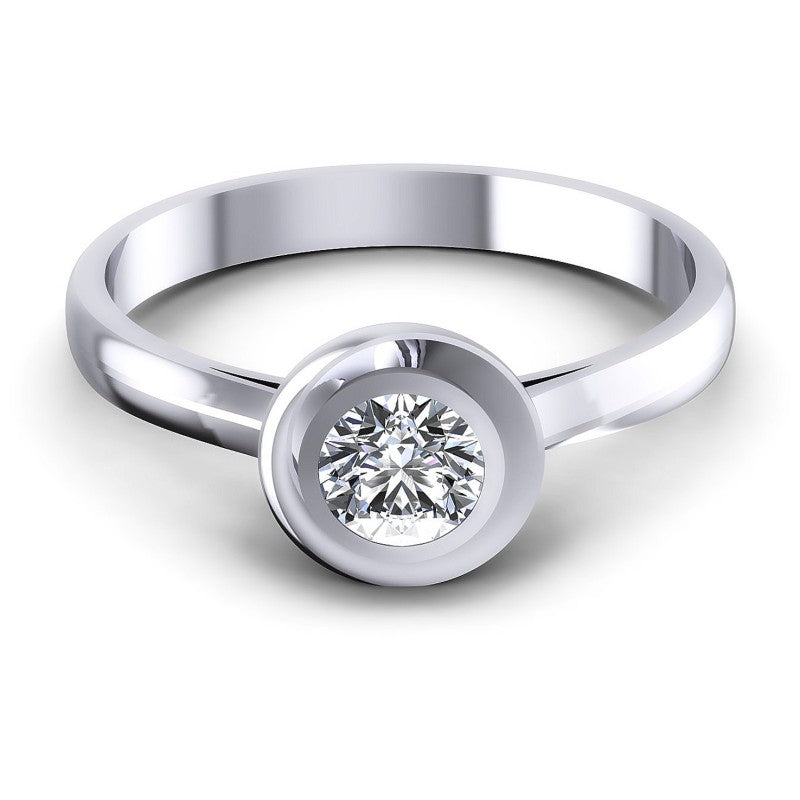 Round Diamonds 0.35CT Solitaire Ring in 14KT Yellow Gold