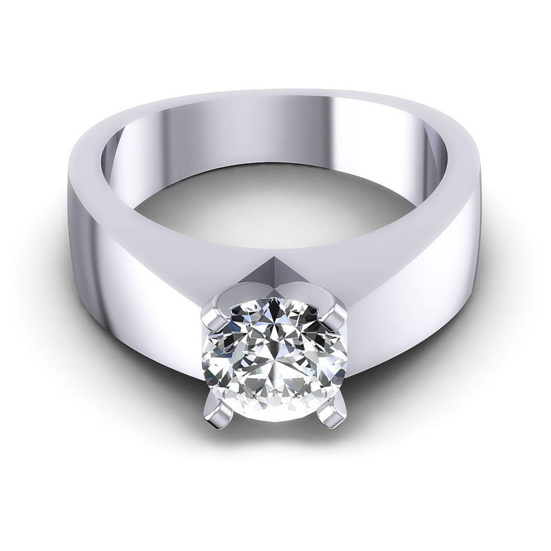 Round Diamonds 0.35CT Solitaire Ring in 14KT Yellow Gold