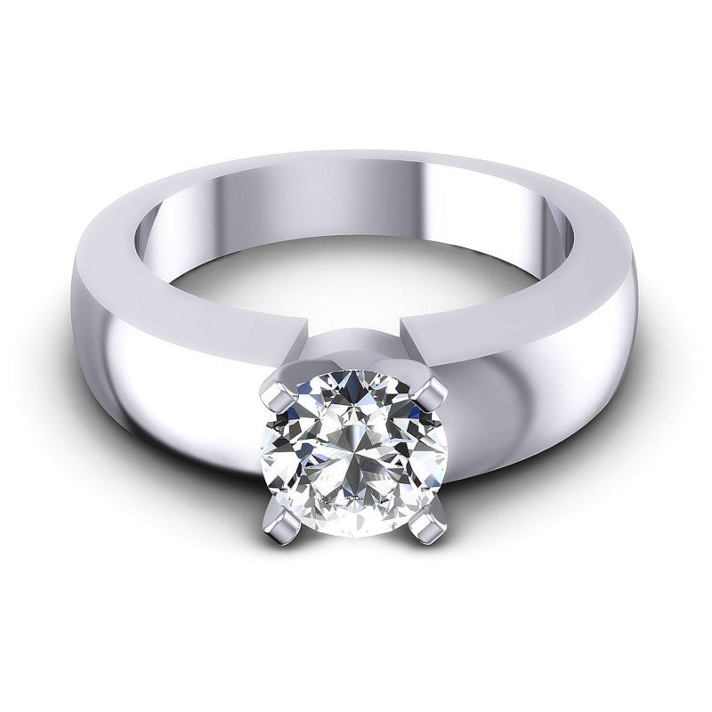 Round Diamonds 0.35CT Solitaire Ring in 14KT Yellow Gold