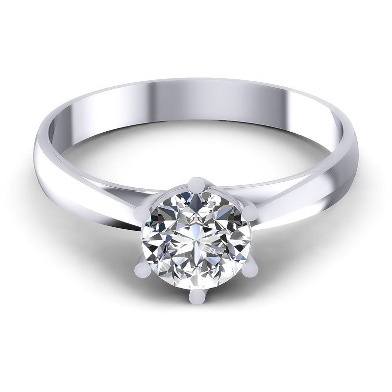 Round Diamonds 0.35CT Solitaire Ring in 14KT Yellow Gold