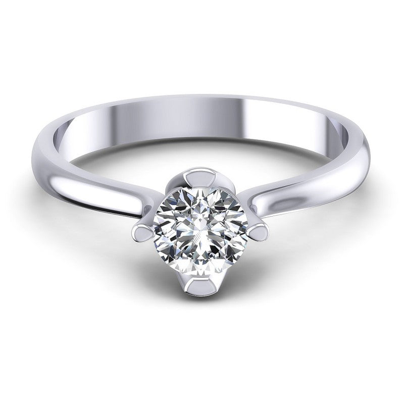 Round Diamonds 0.35CT Solitaire Ring in 14KT Yellow Gold
