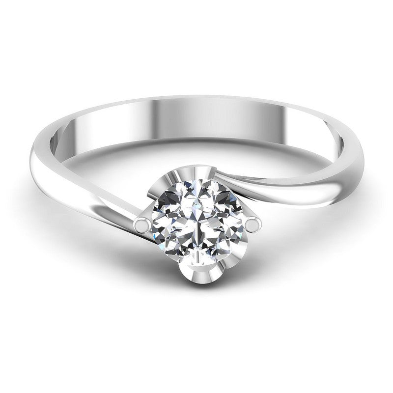 Round Diamonds 0.35CT Solitaire Ring in 14KT Yellow Gold