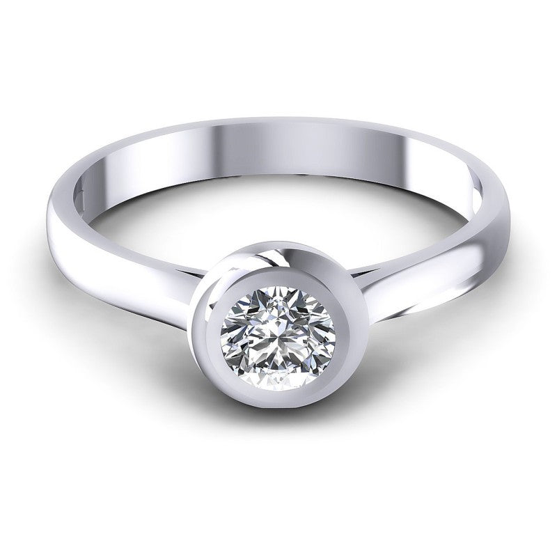 Round Diamonds 0.35CT Solitaire Ring in 14KT Yellow Gold