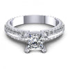 Princess and Round Diamonds 1.15CT Engagement Ring in 14KT Yellow Gold