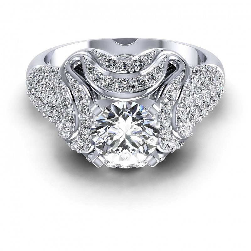 Round Diamonds 1.30CT Engagement Ring in 14KT Yellow Gold