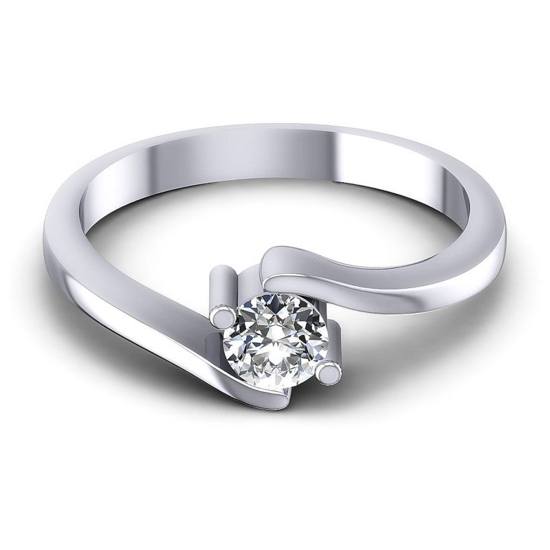 Round Diamonds 0.35CT Solitaire Ring in 14KT Yellow Gold