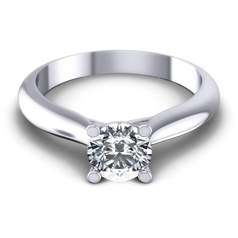 Round Diamonds 0.35CT Solitaire Ring in 14KT Yellow Gold