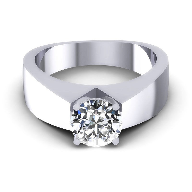 Round Diamonds 0.35CT Solitaire Ring in 14KT Yellow Gold