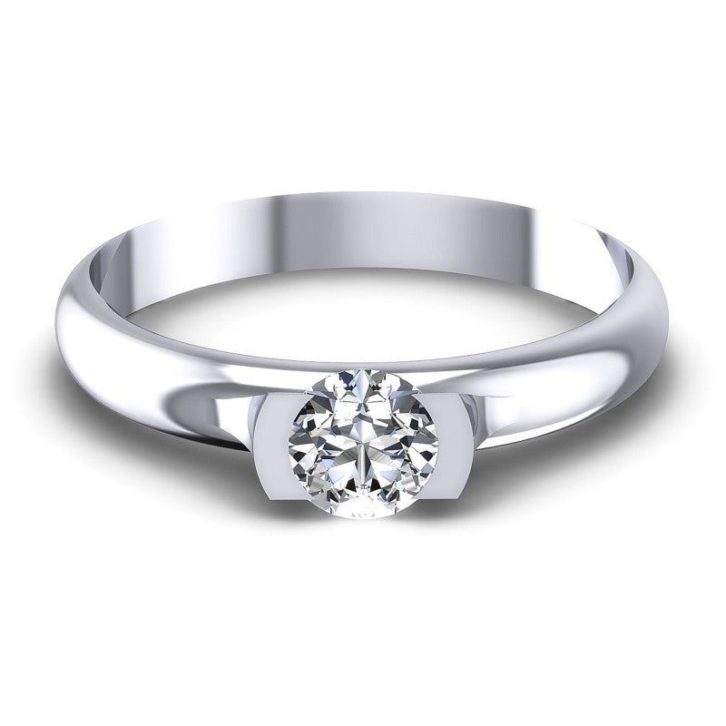 Round Diamonds 0.35CT Solitaire Ring in 14KT Yellow Gold