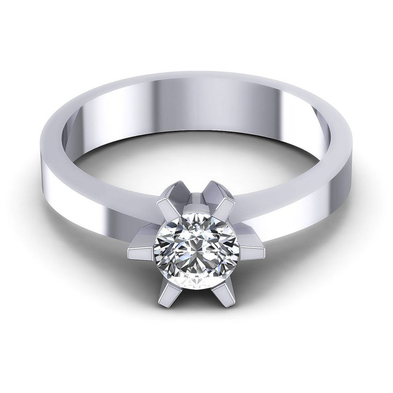 Round Diamonds 0.35CT Solitaire Ring in 14KT Yellow Gold
