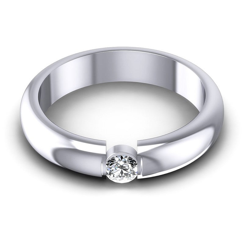 Round Diamonds 0.15CT Solitaire Ring in 14KT Yellow Gold