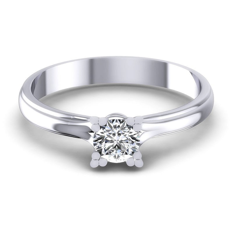 Round Diamonds 0.35CT Solitaire Ring in 14KT Yellow Gold