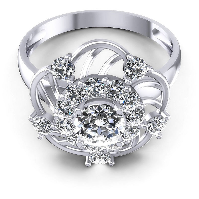 Round Cut Diamonds Halo Ring in 14KT Yellow Gold