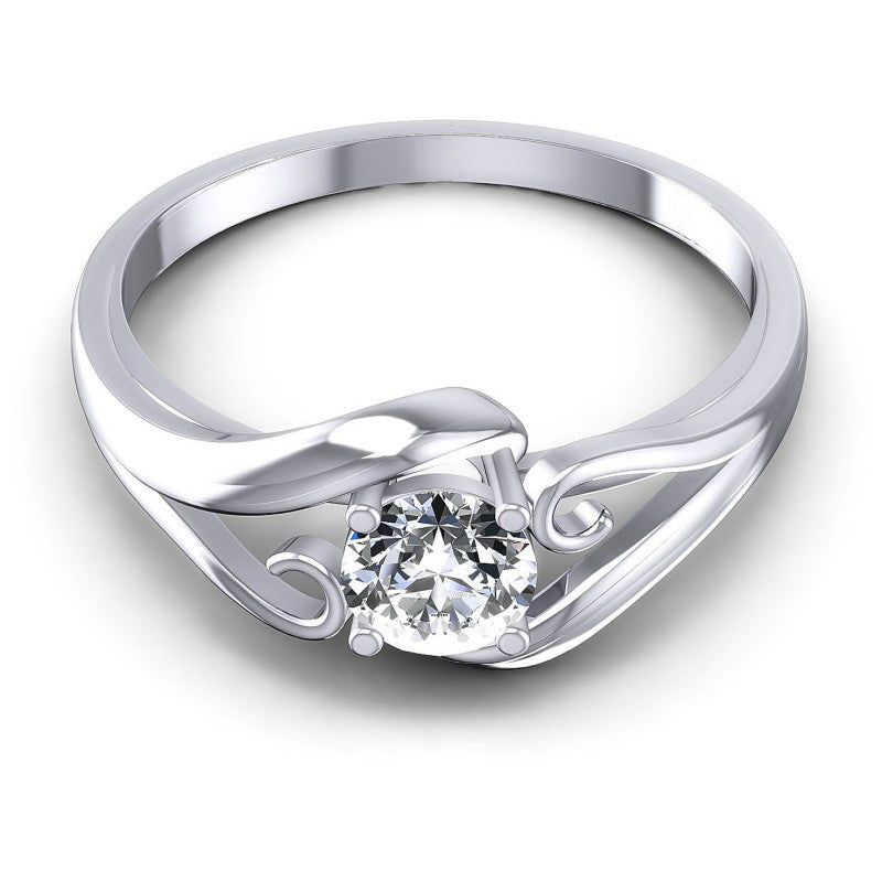 Round Cut Diamonds Solitaire Ring in 14KT Yellow Gold