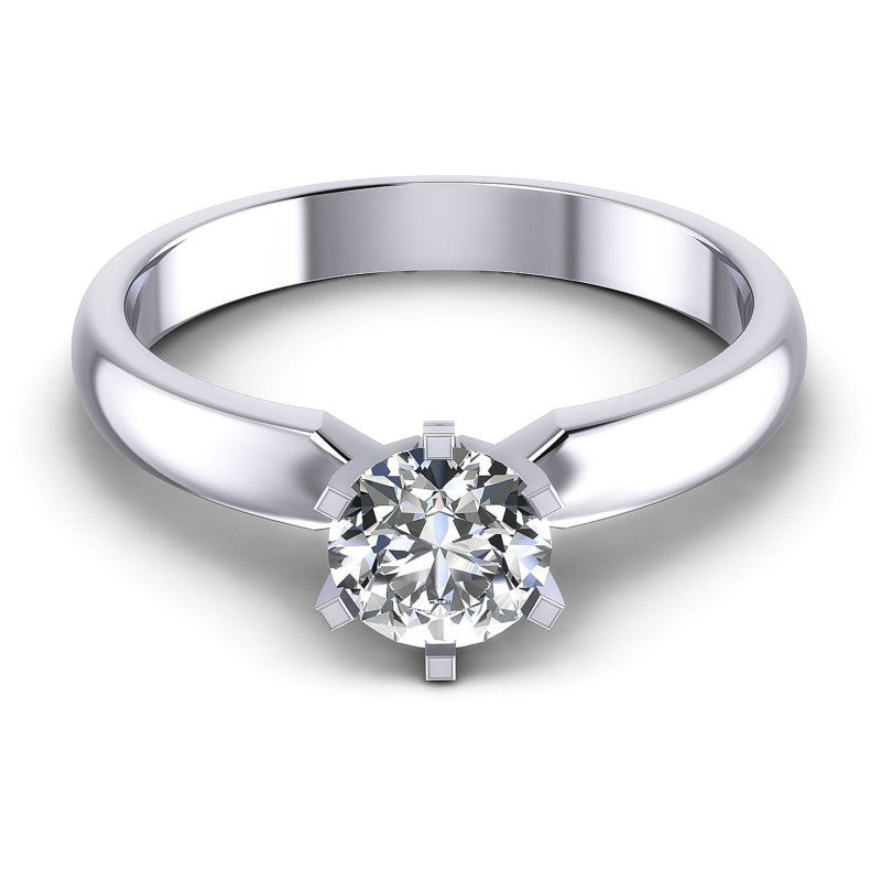 Round Diamonds 0.35CT Solitaire Ring in 14KT Yellow Gold