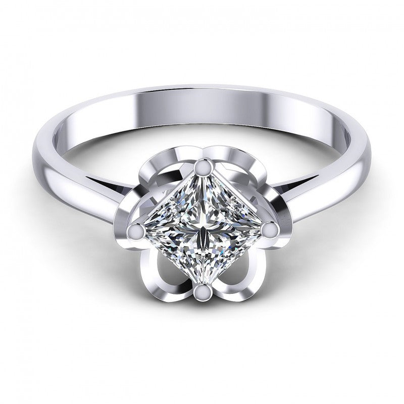 Round Cut Diamonds Solitaire Ring in 14KT Yellow Gold