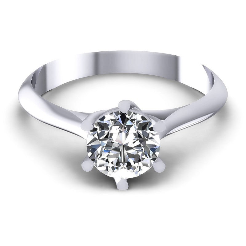 Round Diamonds 0.35CT Solitaire Ring in 14KT Yellow Gold