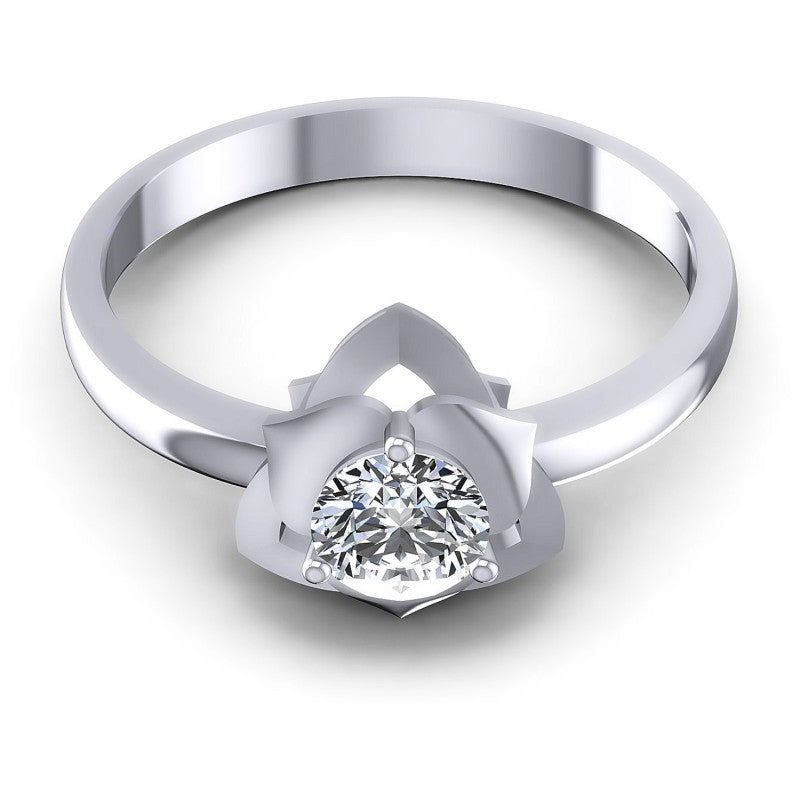 Round Diamonds 0.35CT Solitaire Ring in 14KT Yellow Gold