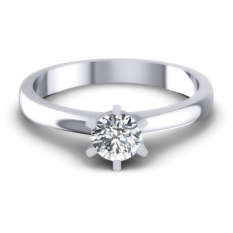 Round Diamonds 0.35CT Solitaire Ring in 14KT Yellow Gold