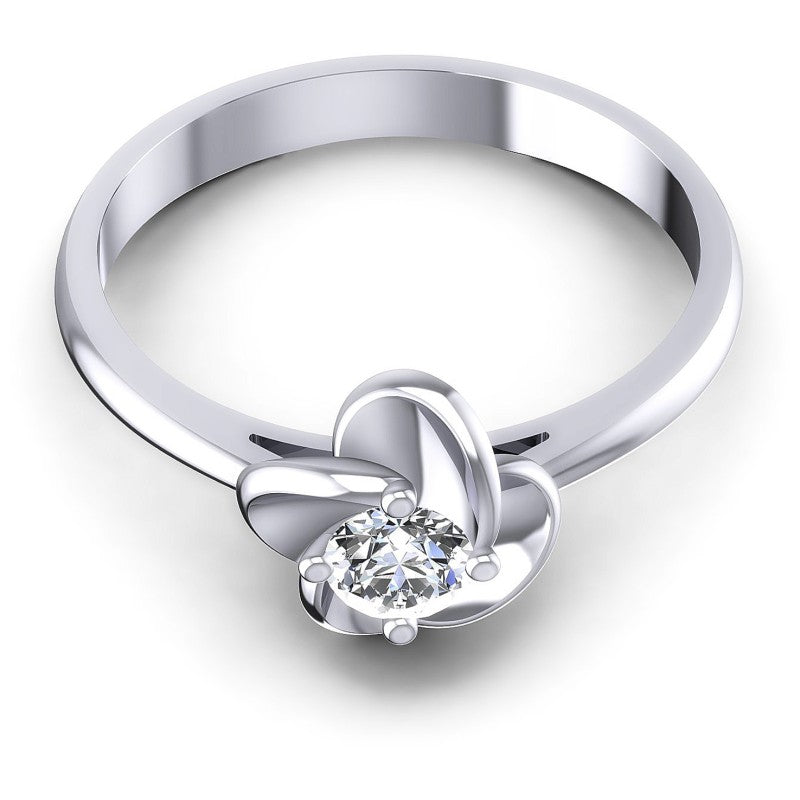 Round Cut Diamonds Solitaire Ring in 14KT Yellow Gold
