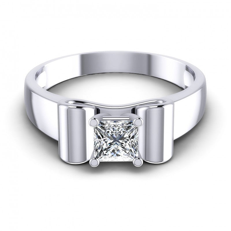 Round Cut Diamonds Solitaire Ring in 14KT Yellow Gold