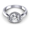 Round Diamonds 0.55CT Halo Ring in 14KT Yellow Gold
