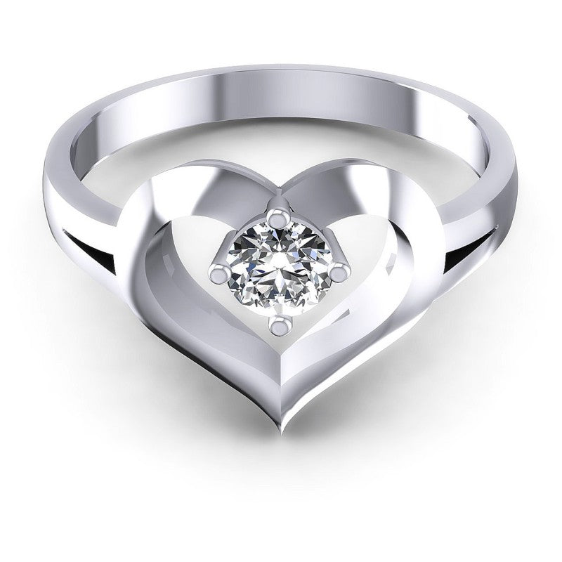 Round Cut Diamonds Solitaire Ring in 14KT Yellow Gold
