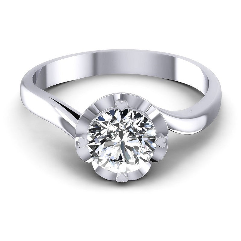 Round Diamonds 0.35CT Solitaire Ring in 14KT Yellow Gold