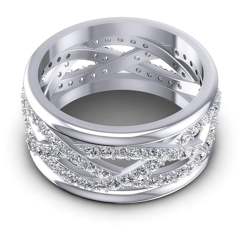 Round Cut Diamonds Eternity Ring in 14KT Yellow Gold