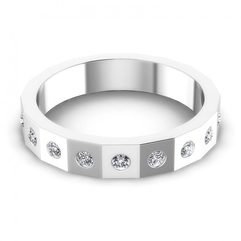 Round Cut Diamonds Eternity Ring in 14KT Yellow Gold