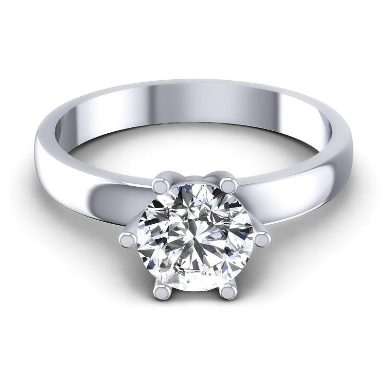 Round Diamonds 0.35CT Solitaire Ring in 14KT Yellow Gold