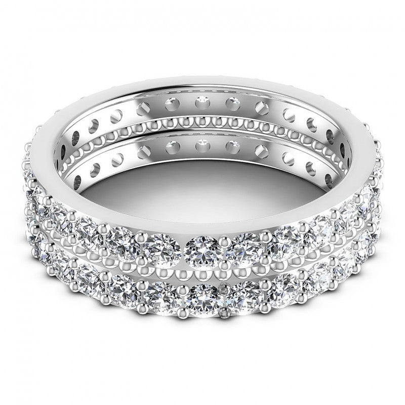 Round Cut Diamonds Eternity Ring in 14KT Yellow Gold