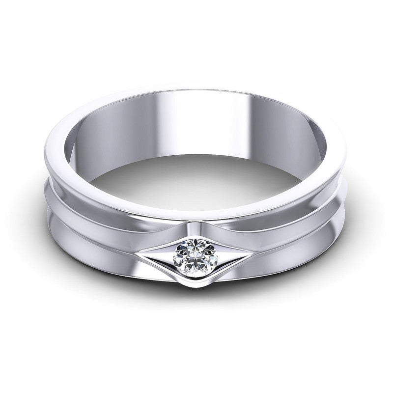 Round Cut Diamonds Mens Ring in 14KT Yellow Gold