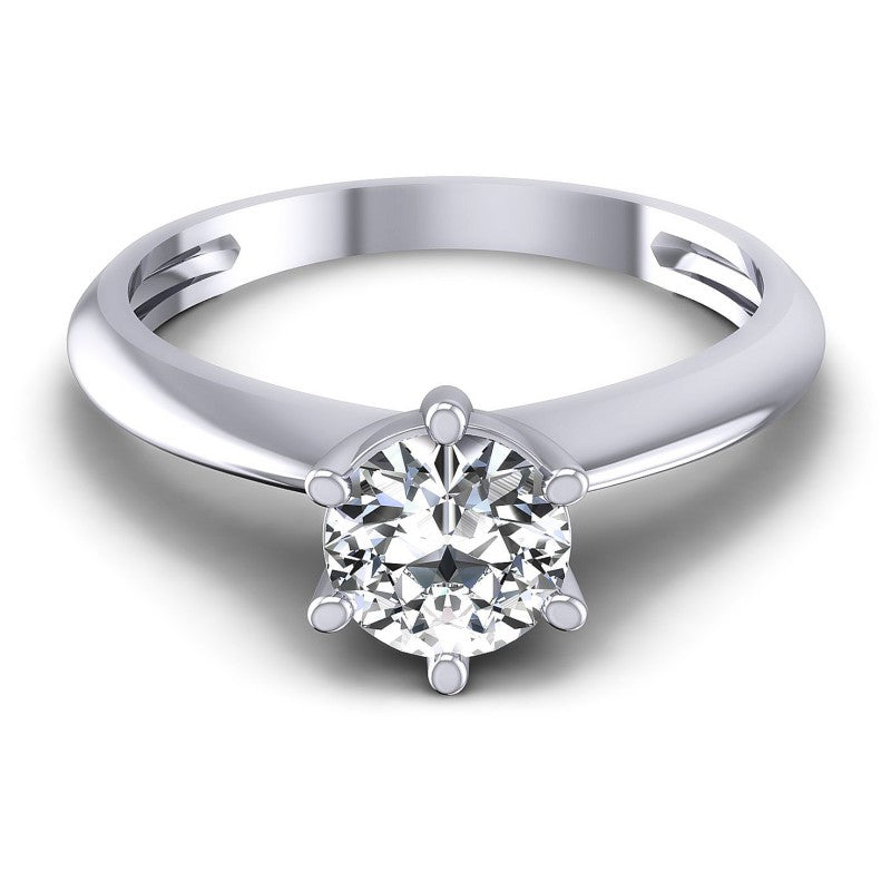 Round Diamonds 0.35CT Solitaire Ring in 14KT Yellow Gold